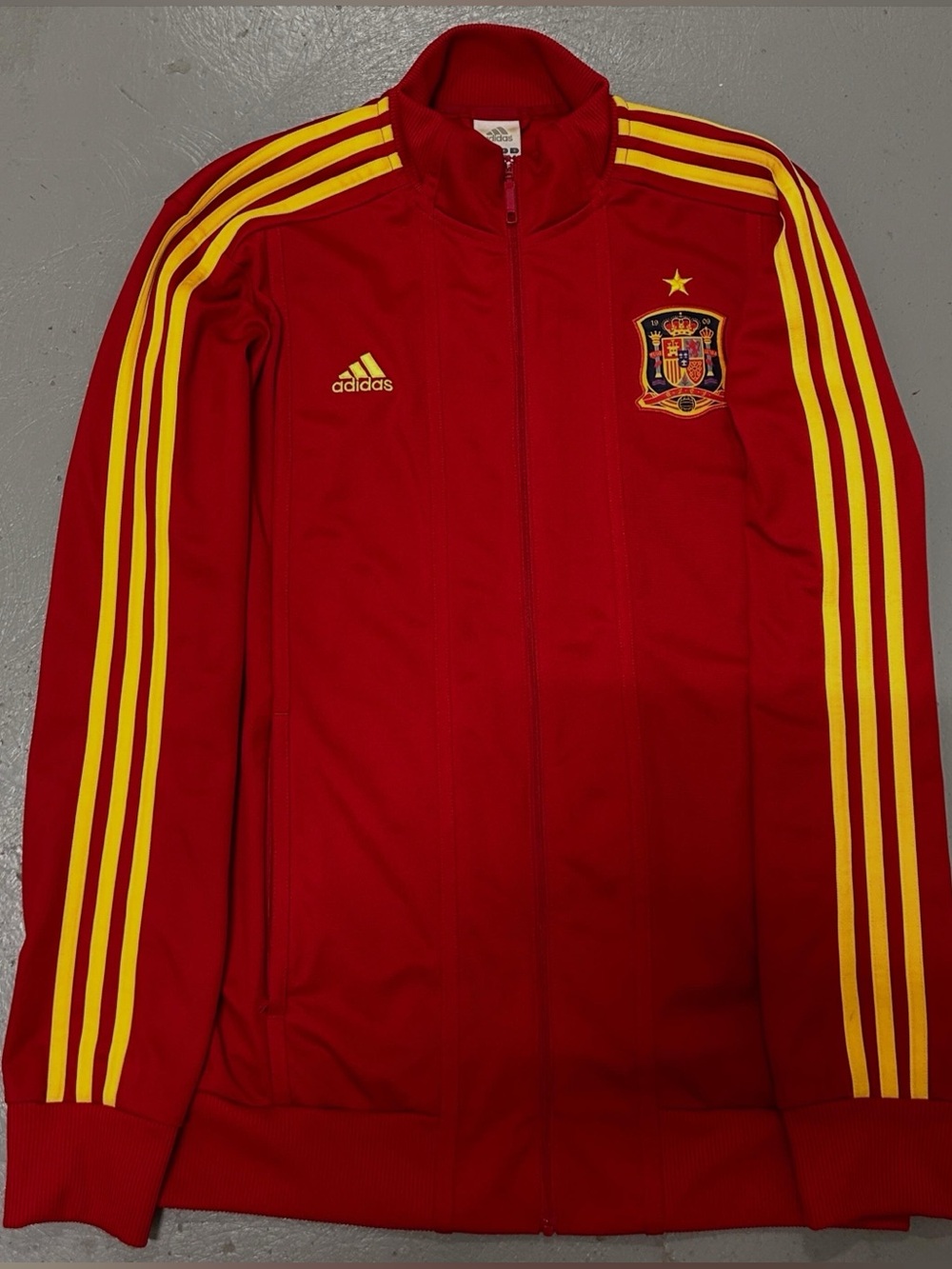 Spain 2012-2012 FIFA World Cup Soccer Embroidered Red Adidas Track Jacket